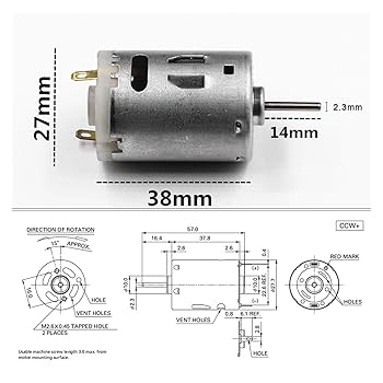 Amazon.com: RS-385 DC Motor 12V Micro Engine Electric Motors